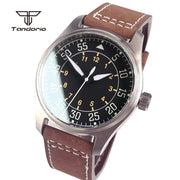 Tandorio 39mm Pilot Dive Watch — AR Sapphire, 20 BAR, Automatic, Luminous