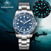ADDIESDIVE Quartz Diver Watch — Ceramic Bezel, Bubble Glass, 200m (AD2068)