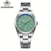 ADDIESDIVE Quartz Watch — Sapphire Crystal, Japanese Movement, Super Luminous, 100m