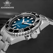 ADDIESDIVE 41mm Quartz Diver Watch — Desert Textured Dial, Date, 20 BAR (AD2537)