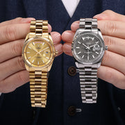 CADISEN Day Date Men Watches Luxury Automatic Watch Men AR Sapphire Glass Mechanical Wristwatch Men 10Bar MIYOTA 8285 Movt 2023 New
