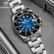 ADDIESDIVE Automatic Diver Watch — Blue Luminous, 200m, Gift Box (AD2536)