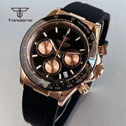 Tandorio VK63 Chronograph Watch — 39mm Quartz, Sapphire Crystal, Stopwatch
