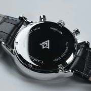CADISEN Quartz Chronograph — Miyota 0S11, Salmon Sunburst Dial, AR Coated Glass