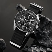 CADISEN Chronograph Watch — VK68 Meca-Quartz, Sapphire Crystal, Canvas Strap