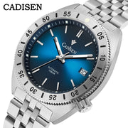 CADISEN Automatic Diver Watch — Miyota Movement, Sapphire Crystal, AR Coating