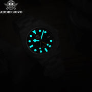 ADDIESDIVE 39mm GMT Watch — Quartz, Bubble Glass, Luminous, 20 BAR