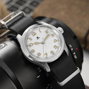 Militado ML08 Quartz Watch V2 — Double-Domed Sapphire, C3 Green Luminous, 38mm Nato Strap