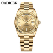 CADISEN Day Date Men Watches Luxury Automatic Watch Men AR Sapphire Glass Mechanical Wristwatch Men 10Bar MIYOTA 8285 Movt 2023 New