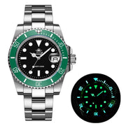 ADDIESDIVE Quartz Diver Watch — C3 Super Luminous, Stainless Steel, 200m