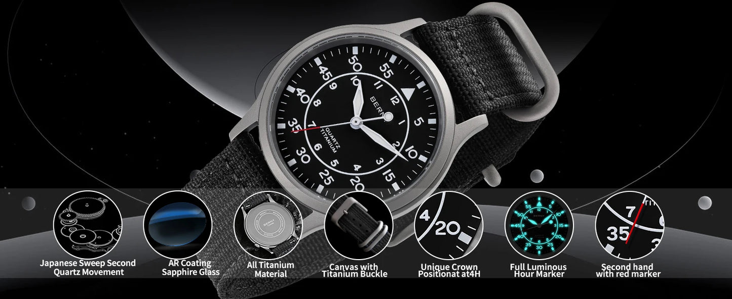 Ventura Titanium Field Quartz | Unic Watches