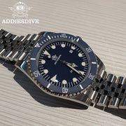ADDIESDIVE 39mm Quartz Diver Watch — 316L Steel, Date, 20 BAR (AD2068)