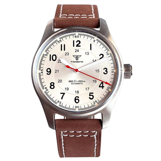 Tandorio 39mm Pilot Dive Watch — AR Sapphire, 20 BAR, Automatic, Luminous