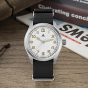 Militado ML08 Quartz Watch V2 — Double-Domed Sapphire, C3 Green Luminous, 38mm Nato Strap