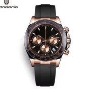 Tandorio VK63 Chronograph Watch — 39mm Quartz, Sapphire Crystal, Stopwatch
