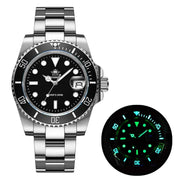 ADDIESDIVE Quartz Diver Watch — C3 Super Luminous, Stainless Steel, 200m