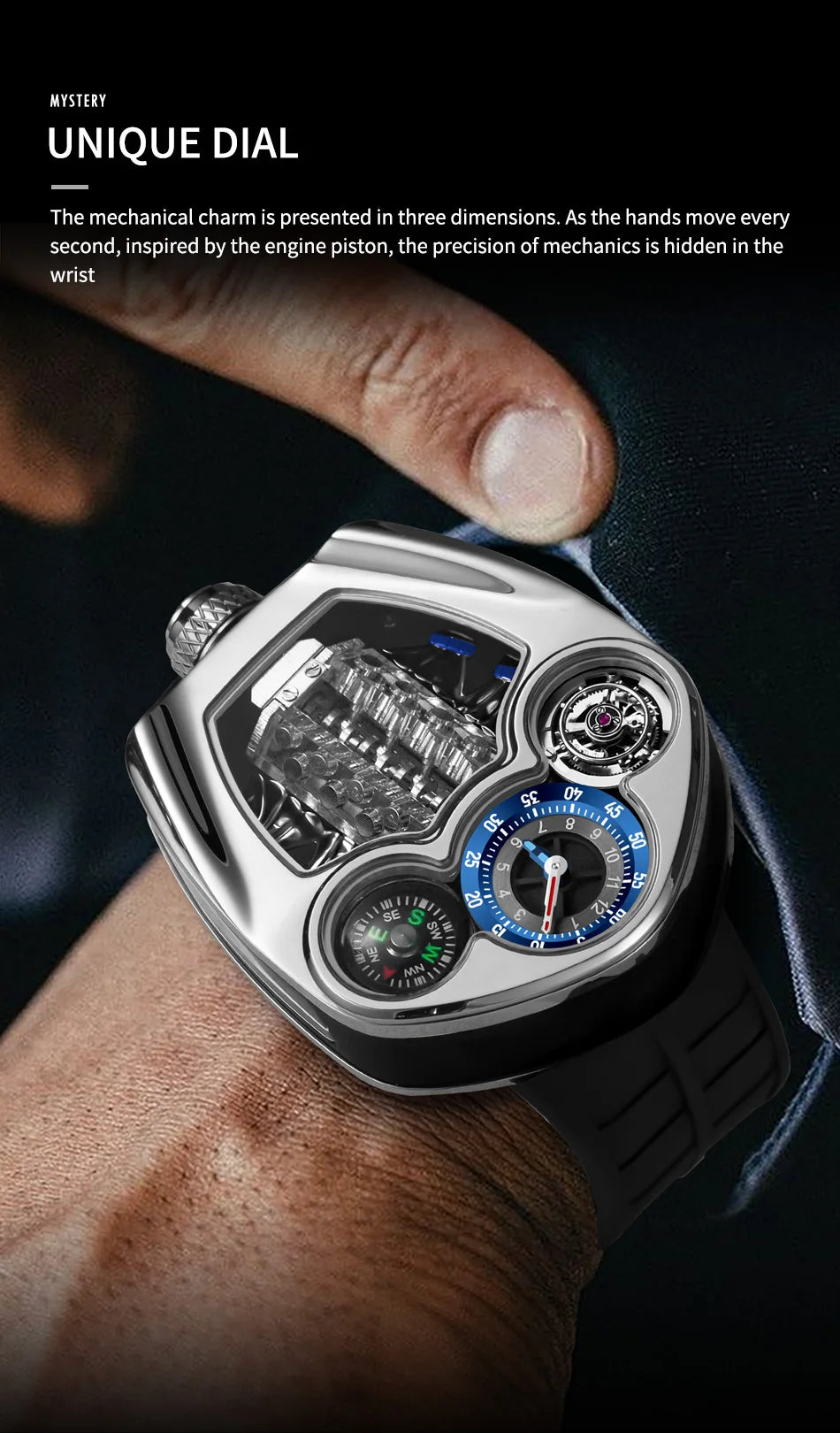 Unique V8 Engine Legacy Series | Unic Watches