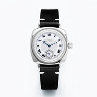 White Black Leather Strap