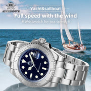 ADDIESDIVE Quartz Diver Watch — Stainless Steel, BGW9 Super Luminous, 200m