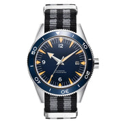 Corgeut Seamaster 41mm Automatic Watch — Sapphire Crystal, 100m Waterproof, Nylon Strap