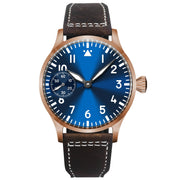 Corgeut 42mm Hand-Wound Watch — Sapphire Crystal, 316L Steel Case