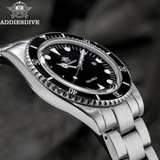 ADDIESDIVE Quartz Diver Watch — Ceramic Bezel, Bubble Glass, 200m (AD2068)