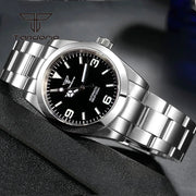 Tandorio 39mm Automatic Explorer Watch — Sapphire Crystal, Luminous