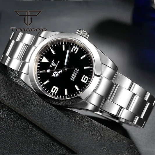 Tandorio 36/39mm Automatic Explorer Watch — Sapphire Crystal, Luminous