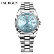 CADISEN Day Date Men Watches Luxury Automatic Watch Men AR Sapphire Glass Mechanical Wristwatch Men 10Bar MIYOTA 8285 Movt 2023 New