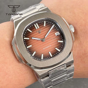 Tandorio 40mm Square Automatic Watch — Sapphire Crystal, Auto Date, NH35 or Miyota 8215