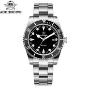 ADDIESDIVE Quartz Diver Watch — Ceramic Bezel, Bubble Glass, 200m (AD2068)