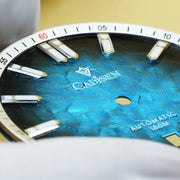 CADISEN Automatic Watch — Japanese Miyota 8215, Silver Steel, 10 ATM