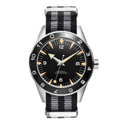 Corgeut Seamaster 41mm Automatic Watch — Sapphire Crystal, 100m Waterproof, Nylon Strap