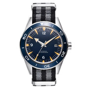 Corgeut Seamaster 41mm Automatic Watch — Sapphire Crystal, 100m Waterproof, Nylon Strap
