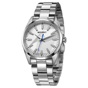 BERNY 39mm Quartz Watch — Sapphire Crystal, AR Coating, 316L Steel, 100m