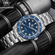 ADDIESDIVE 39mm Quartz Diver Watch — 316L Steel, Date, 20 BAR (AD2068)