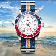 ADDIESDIVE GMT Diver Watch — Quartz 24-Hour, Bubble Glass, BGW9 Luminous, 200m