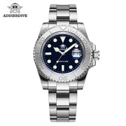 ADDIESDIVE Quartz Diver Watch — Stainless Steel, BGW9 Super Luminous, 200m