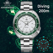 ADDIESDIVE Quartz Watch — Sapphire Crystal, Luminous, 200m, Stainless Steel