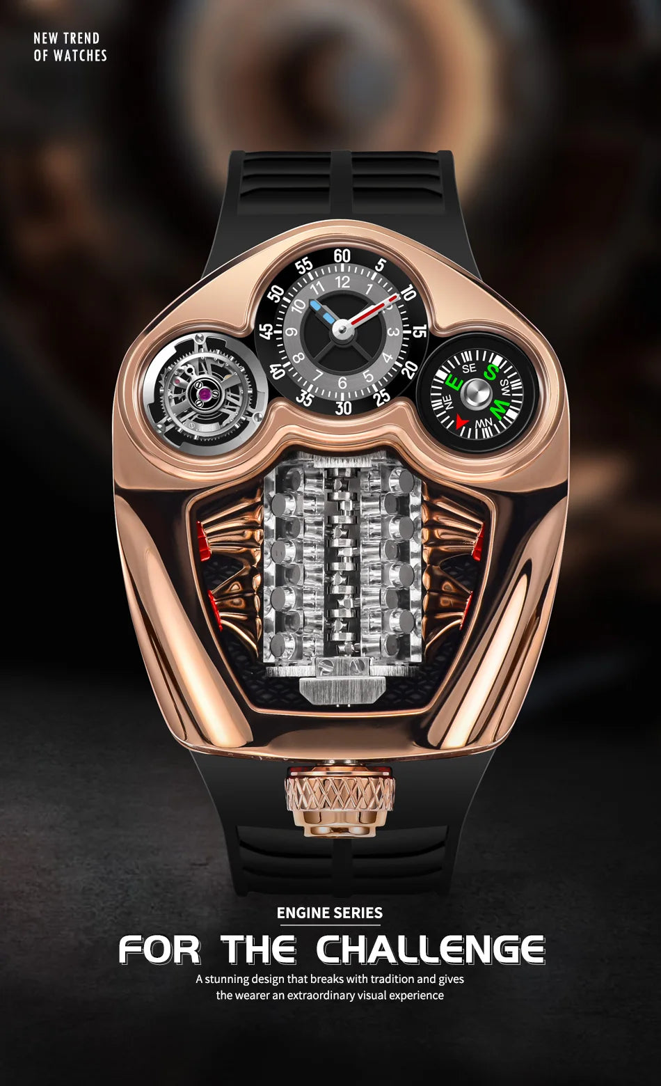 Unique V8 Engine Legacy Series | Unic Watches