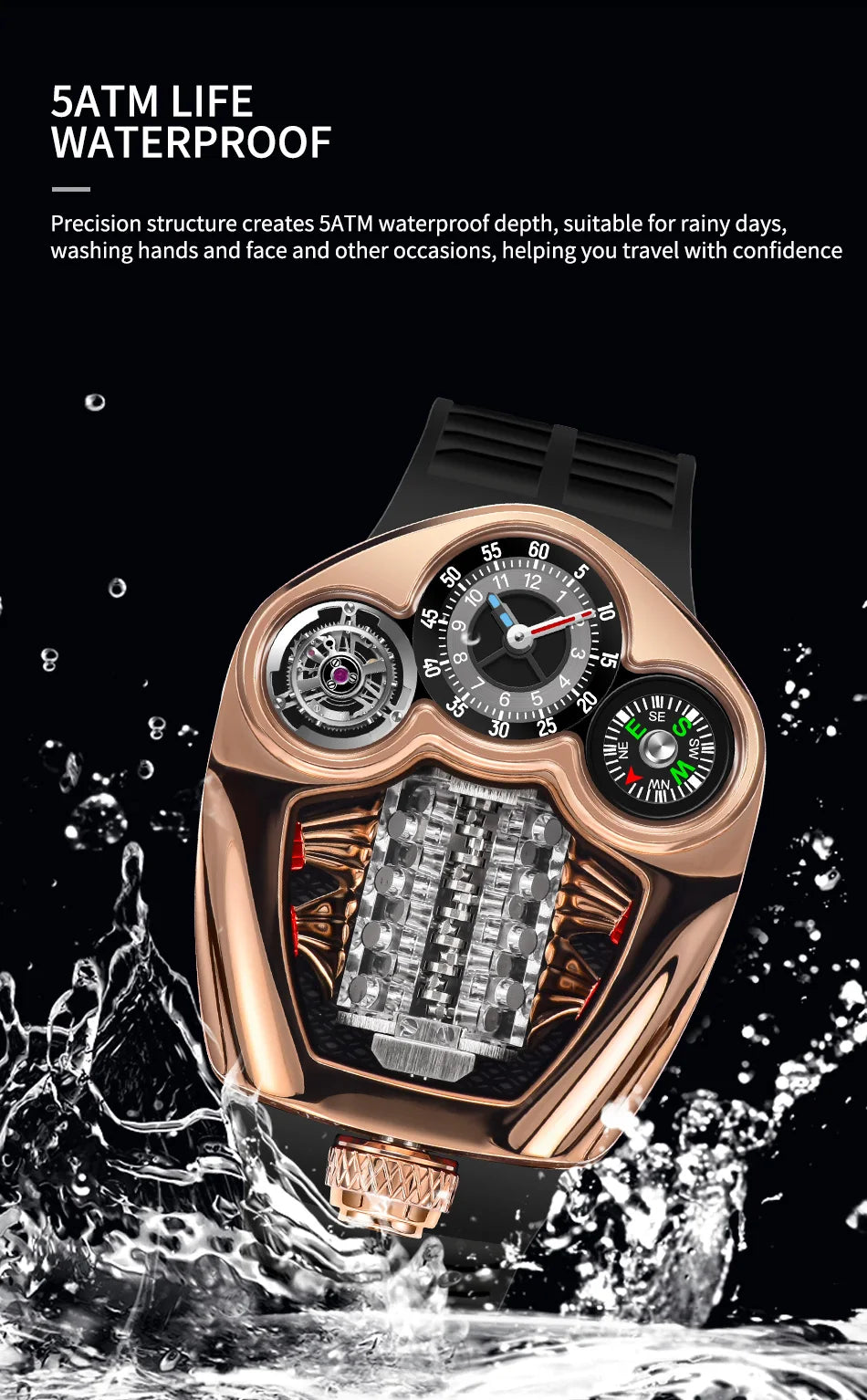 Unique V8 Engine Legacy Series | Unic Watches