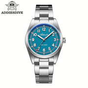 ADDIESDIVE Quartz Watch — Sapphire Crystal, Japanese Movement, Super Luminous, 100m