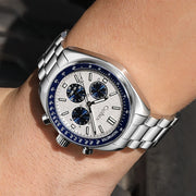 CADISEN Quartz Chronograph — Japanese VD53 Movement, Stainless Steel