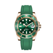 Corgeut 40mm Rose Gold Automatic Watch — 100m Waterproof, Sapphire Crystal