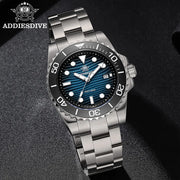 ADDIESDIVE 41mm Quartz Diver Watch — Desert Textured Dial, Date, 20 BAR (AD2537)