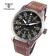 Tandorio 39mm Pilot Dive Watch — AR Sapphire, 20 BAR, Automatic, Luminous