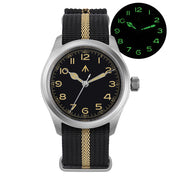 Militado ML08 Quartz Watch V2 — Double-Domed Sapphire, C3 Green Luminous, 38mm Nato Strap