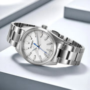 BERNY 39mm Quartz Watch — Sapphire Crystal, AR Coating, 316L Steel, 100m