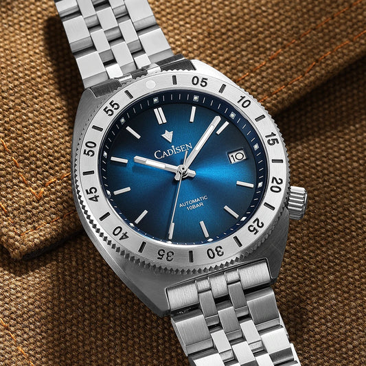 CADISEN Automatic Diver Watch — Miyota Movement, Sapphire Crystal, AR Coating