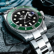 ADDIESDIVE Quartz Diver Watch — 316L Steel, Night Light, 200m